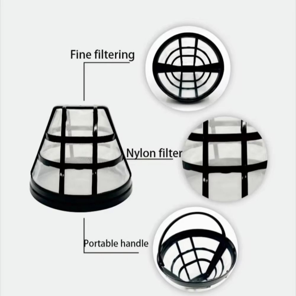 Paper Basket Mesh - 4 adet saplı kahve örgü filtreleri